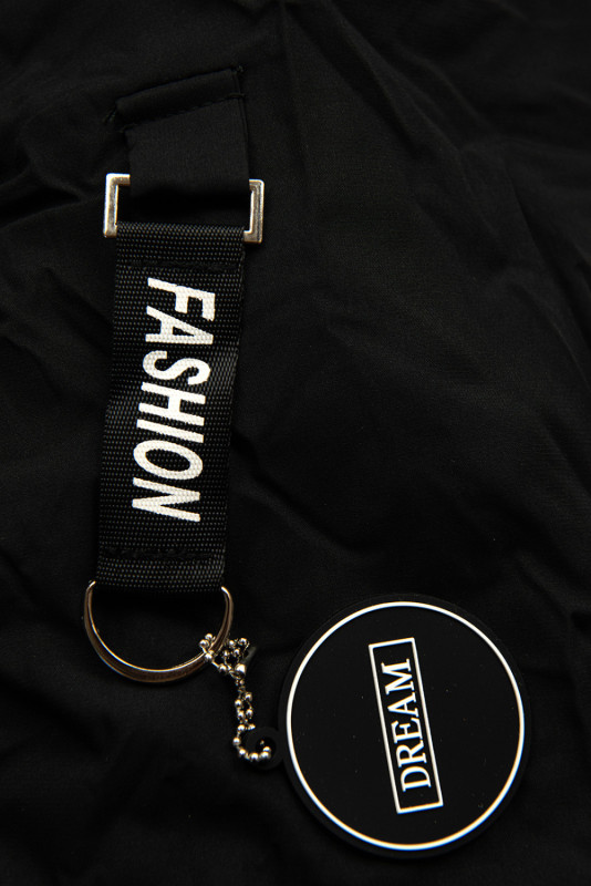 Černá dětská parka s kožešinou