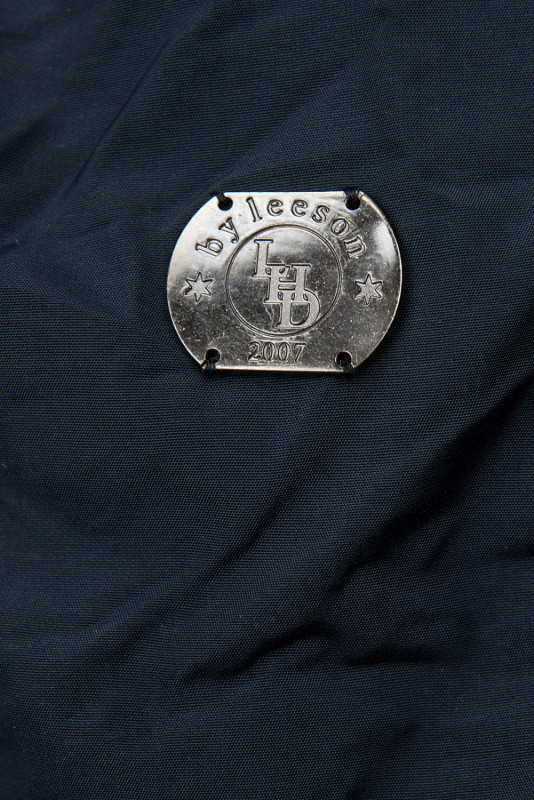 Tmavě modrá/smotanová oboustranná zimní bunda