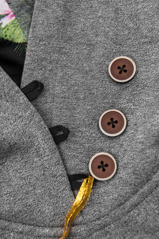 Grafitová mikina ve slim střihu