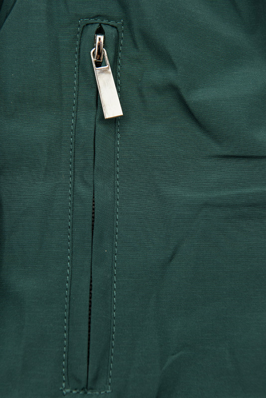 Zelená zimní parka se zatepleným vnitřkem