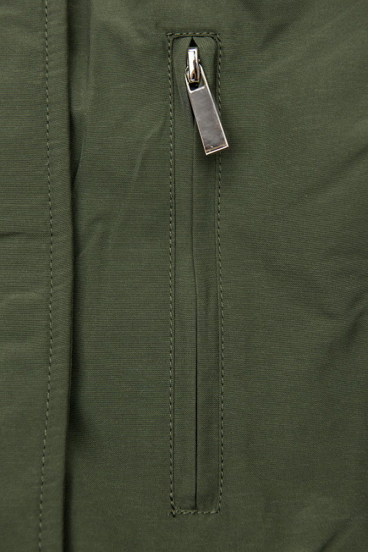 Khaki zimní parka se zatepleným vnitřkem