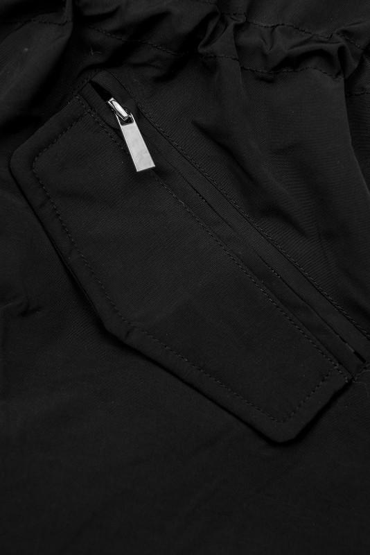 Černá/béžová zimní parka se zatepleným vnitřkem