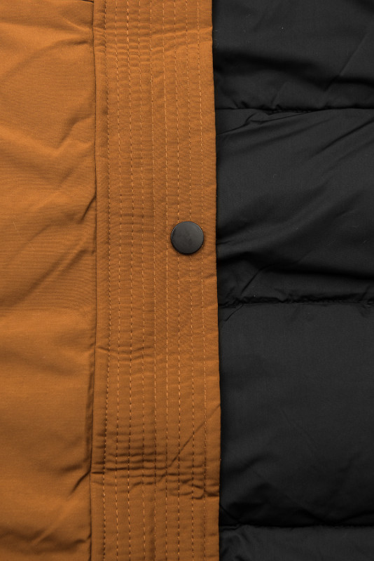 Hnědo-černá oboustranná zimní bunda