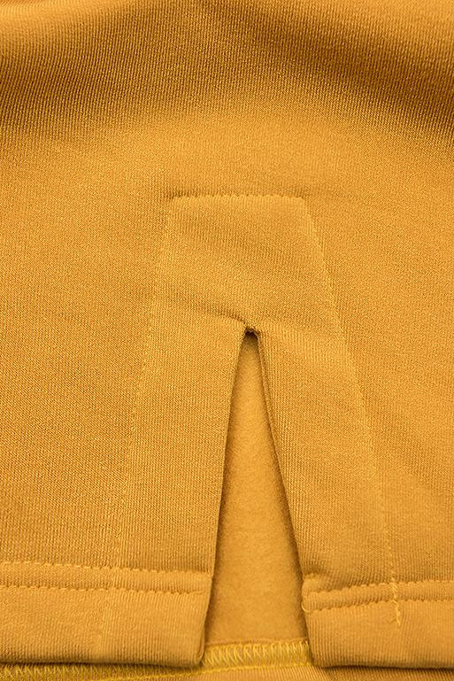 Žlutá dlouhá mikina bez zapínání