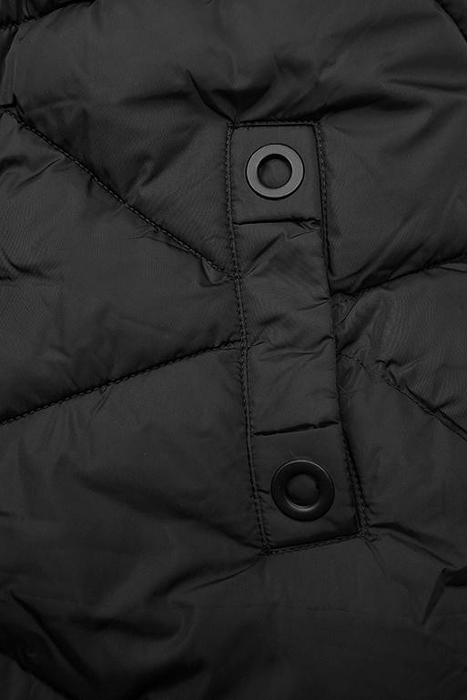 Černá dlouhá prošívaná bunda