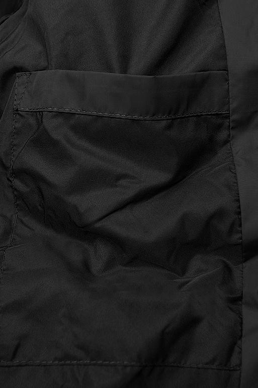 Černá dlouhá prošívaná bunda