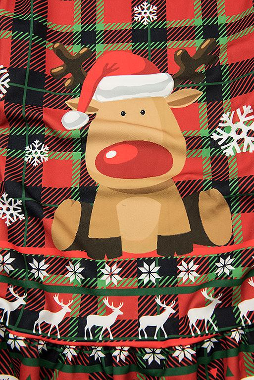 Kárované šaty se sobem