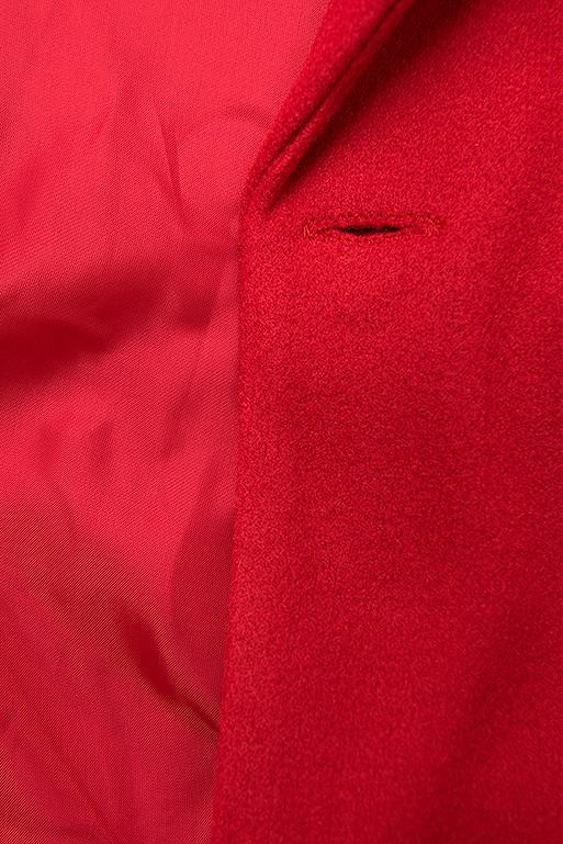 Elegantní podzimní kabát červený