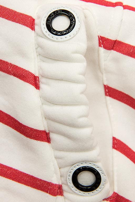 Pruhovaná mikina bílá/červená