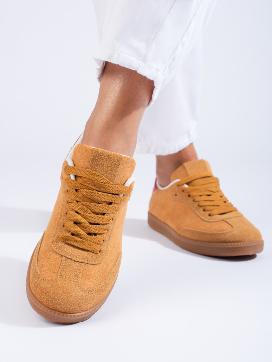 Hnědé dámské semišové tenisky