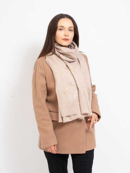 Béžová textilní šála