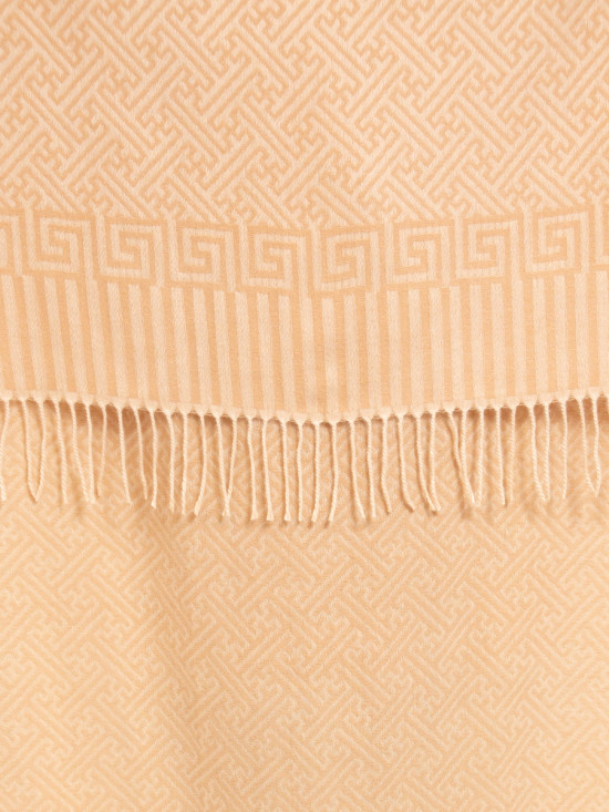 Světlé béžová vzorovaná šála