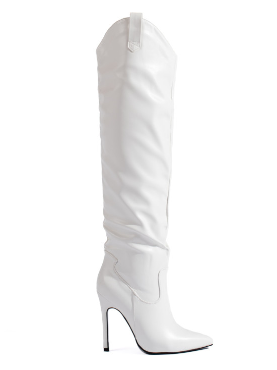 Bílé vysoké kozačky