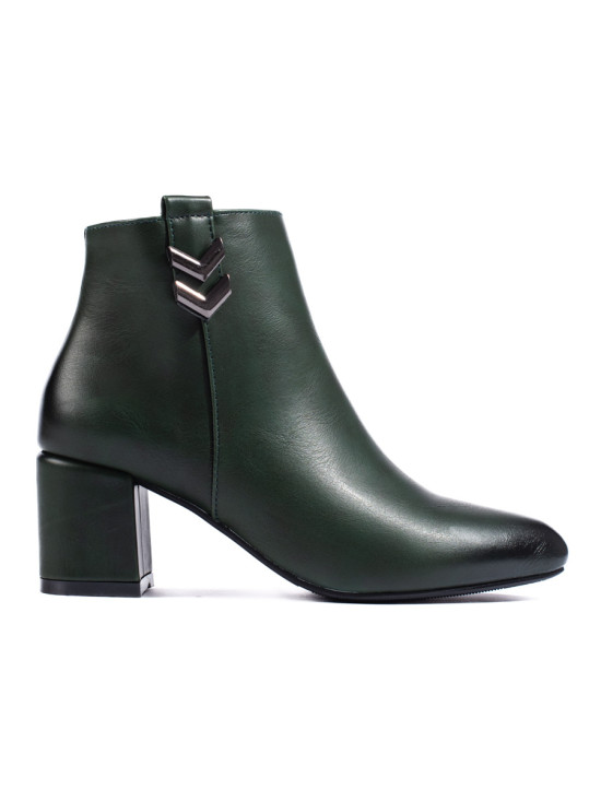 Klasické elegantní nízké holínky tmavě zelené