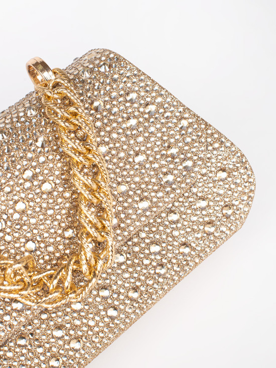 Malá zlatá kabelka na řetízku