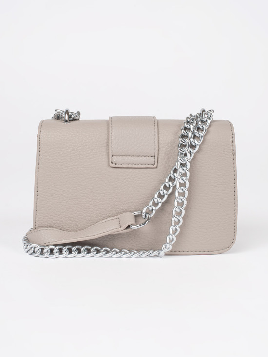 Béžová kabelka se stříbrným řetízkem URBAN BLOSSOM