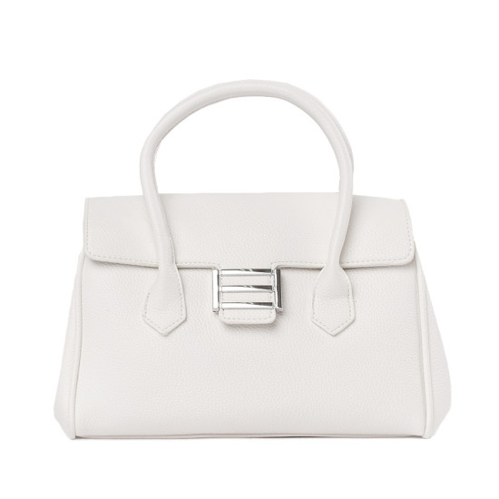 Bílá taška s rukojeťmi a popruhem