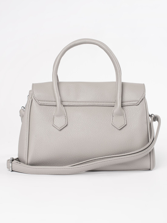 Šedá taška s rukojeťmi a popruhem