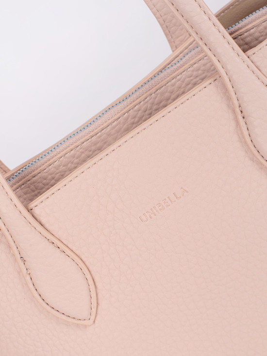 Pudrovorůžová taška typu shopper