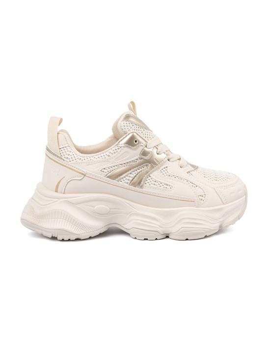 Světle béžové sneakersy na hrubé podrážce