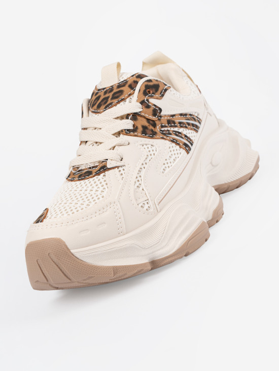 Sneakersy s hrubou podrážkou v animal vzoru