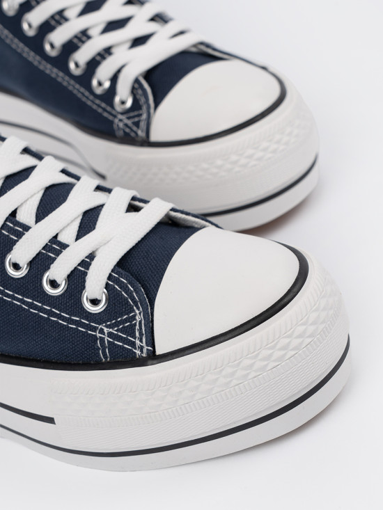 Dámské tmavě modré tenisky na platformě