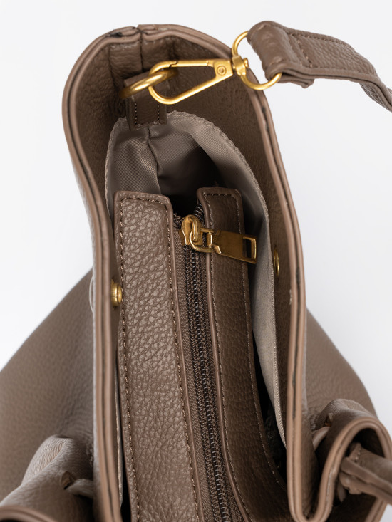 Tmavě béžová shopper taška