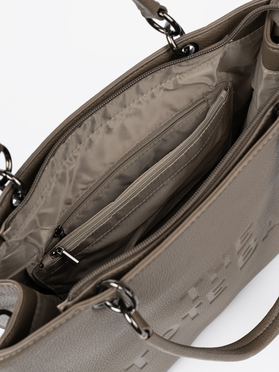 Elegantní kabelka TOTE tmavě béžová