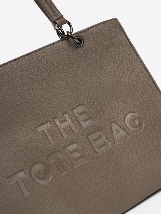 Elegantní kabelka TOTE tmavě béžová