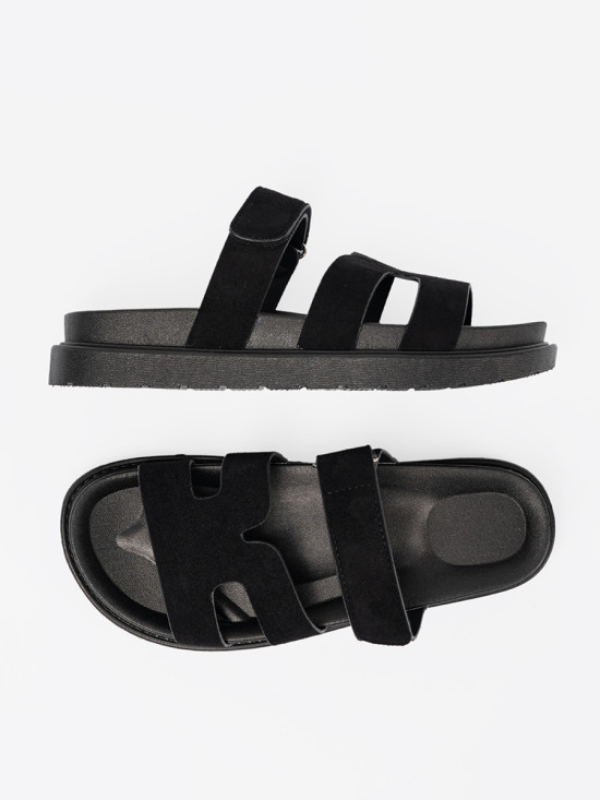 Černé dámské pantofle