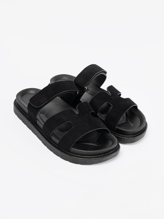 Černé dámské pantofle