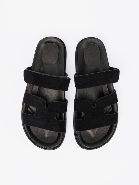 Černé dámské pantofle