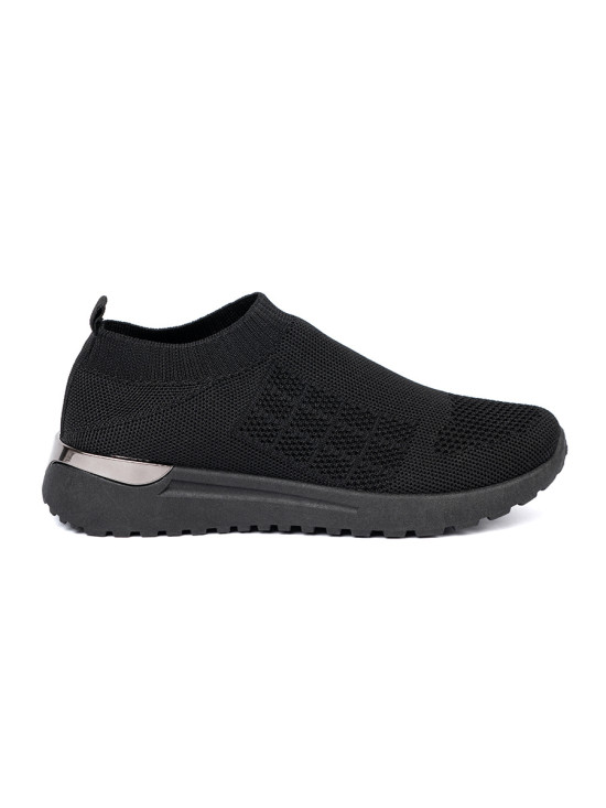 Černé sportovní slip-on tenisky s textilním svrškem