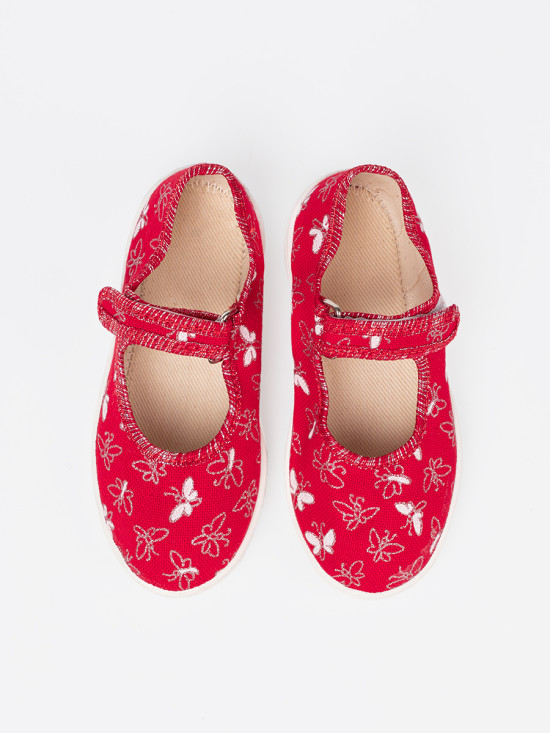 Červené dětské tenisky na suchý zip