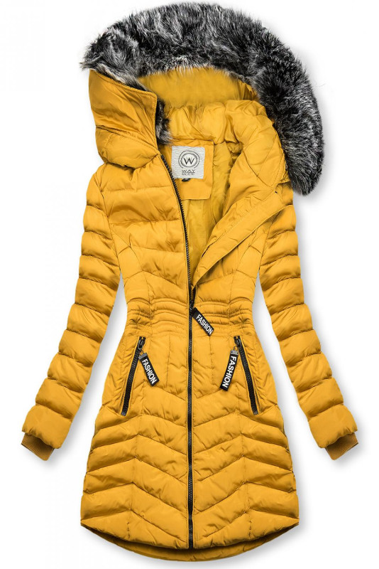 Žlutá zimní bunda FASHION