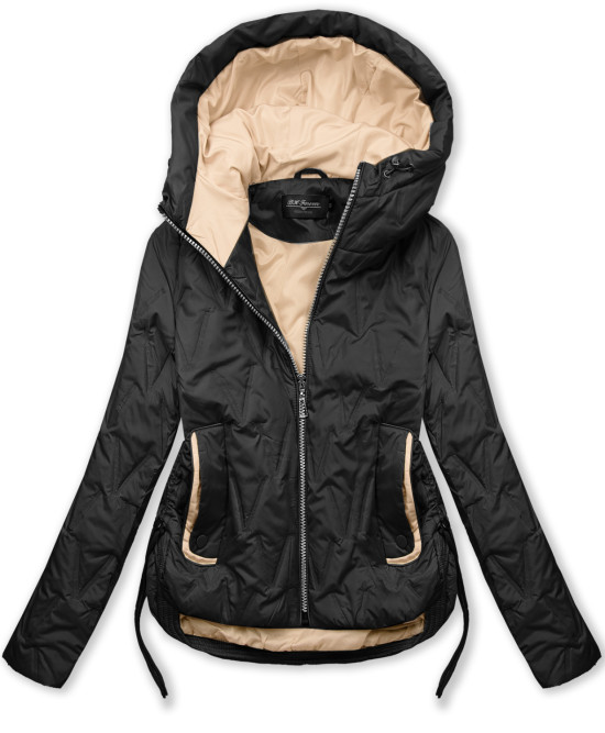 Černá sportovní prošívaná bunda