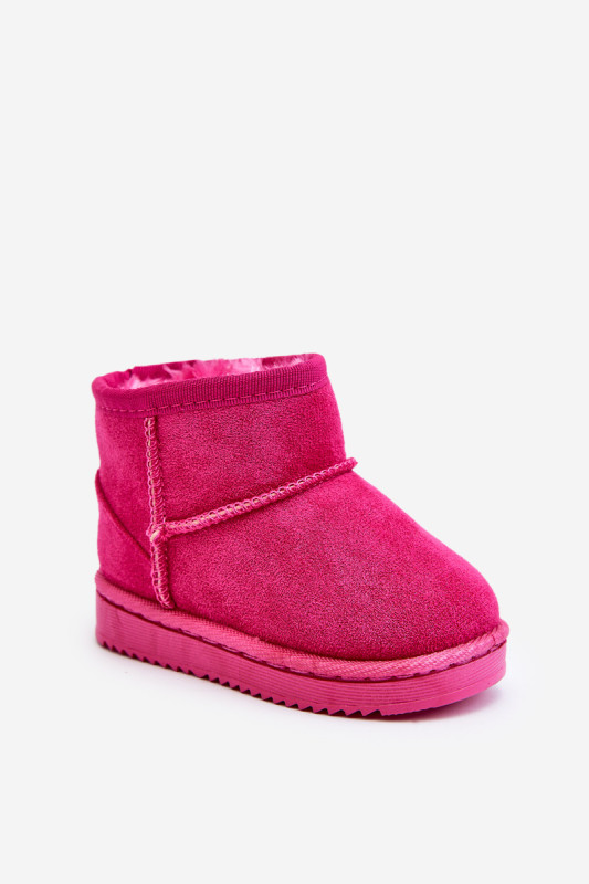 Zateplené růžové slip-on sněhule