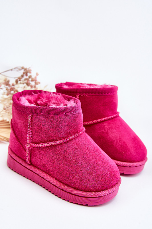 Zateplené růžové slip-on sněhule