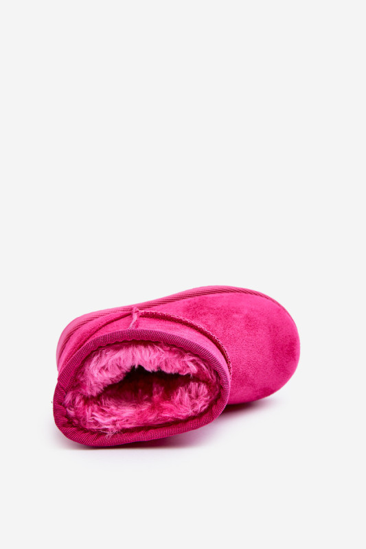Zateplené růžové slip-on sněhule