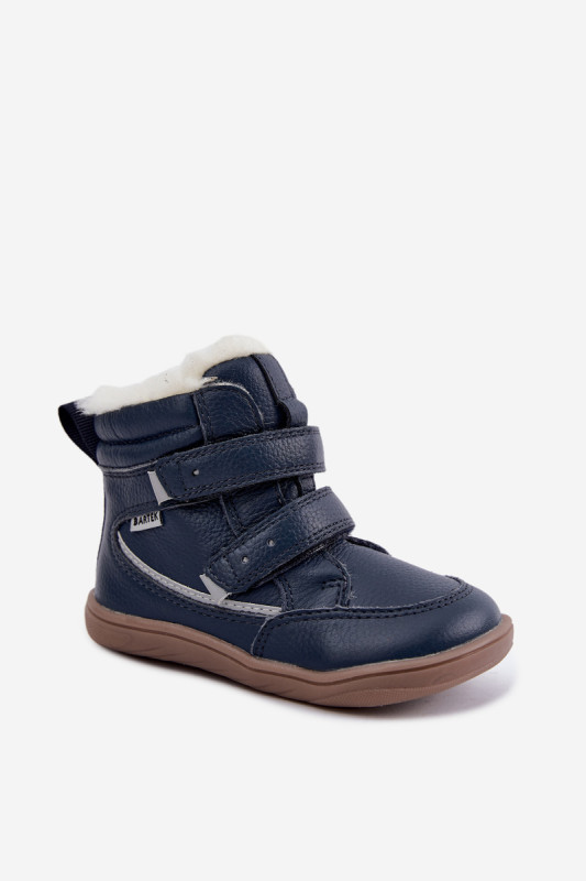 Kožené barefoot sněhule modré