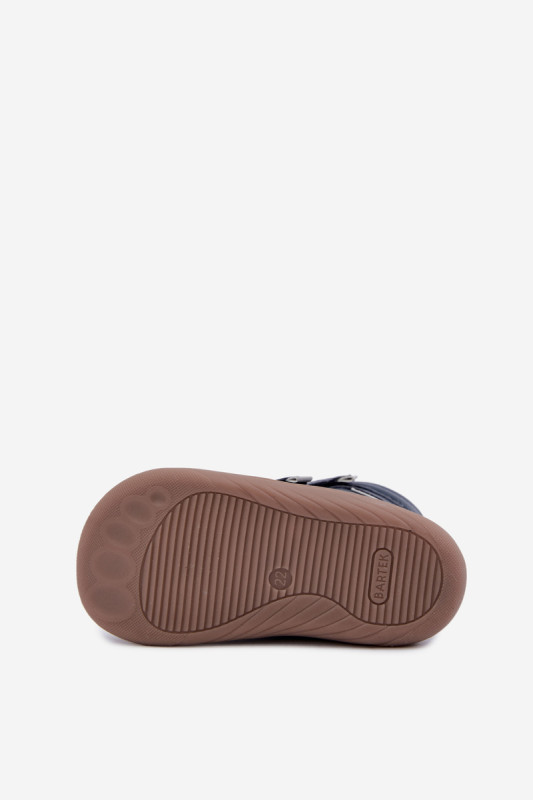 Kožené barefoot sněhule modré