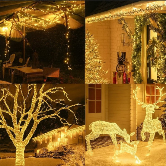 Vánoční světla - 500 LED, 50m, teplá bílá