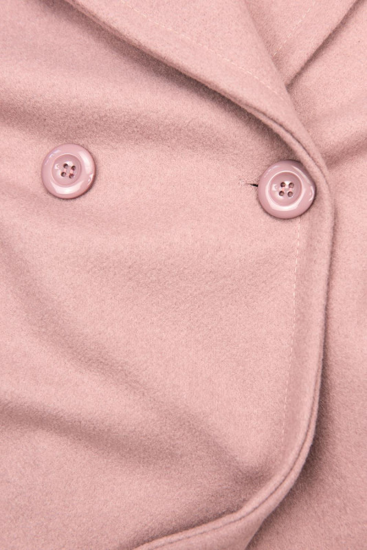 Růžový podzimní kabát