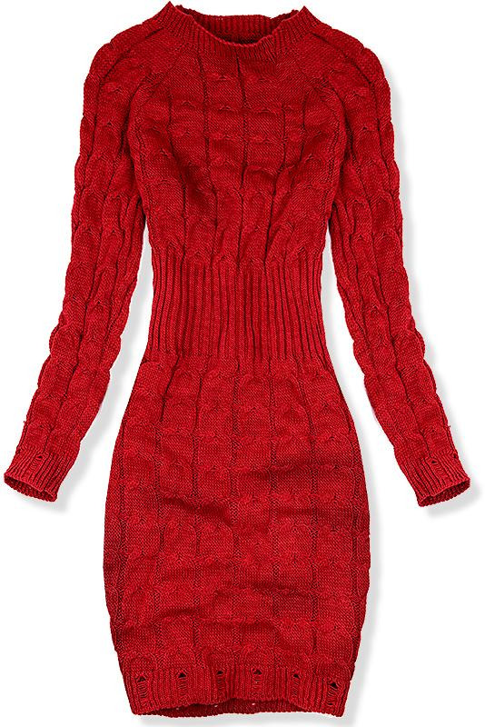 Pletené červené šaty