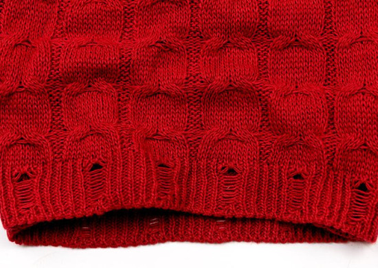 Pletené červené šaty