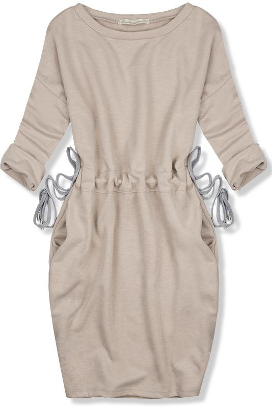 Béžové ležérní šaty