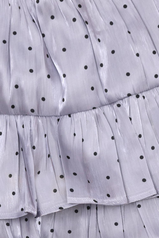 Lila tečkovaná sukně