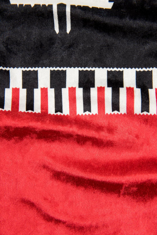 Modro/červené sametové vánoční šaty