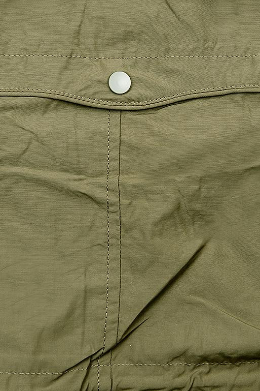 Khaki jarní parka s kapucí