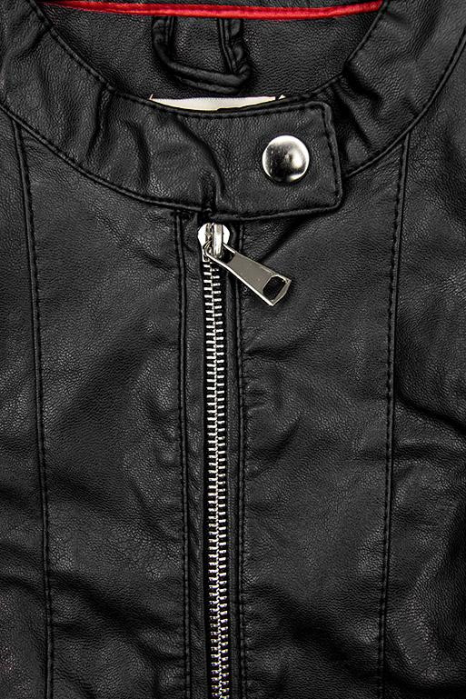 Černá koženková bunda